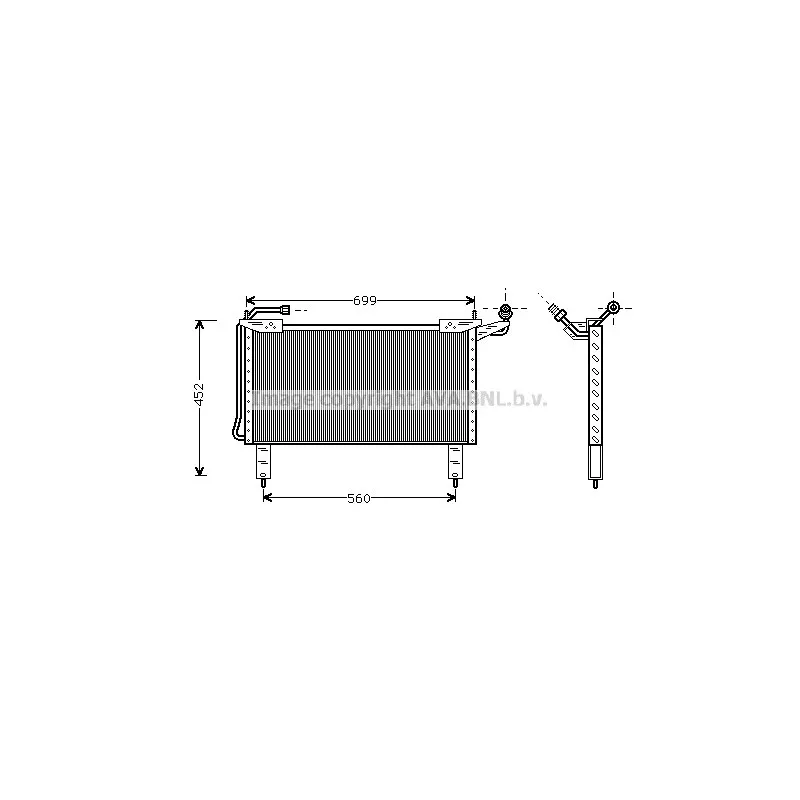 Condenseur, climatisation AVA QUALITY COOLING JR5017