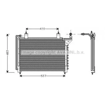 Condenseur, climatisation AVA QUALITY COOLING JR5020D