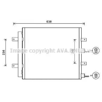 Condenseur, climatisation AVA QUALITY COOLING JR5051D