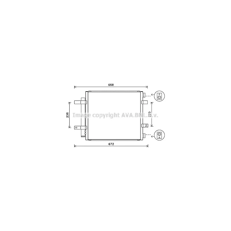 Condenseur, climatisation AVA QUALITY COOLING JR5053D