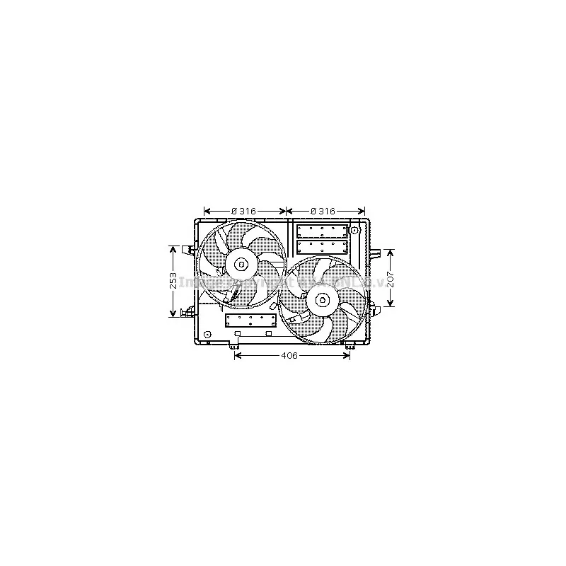 Ventilateur, refroidissement du moteur AVA QUALITY COOLING JR7501