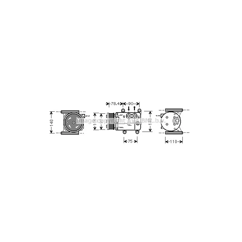 Compresseur, climatisation AVA QUALITY COOLING JRAK026