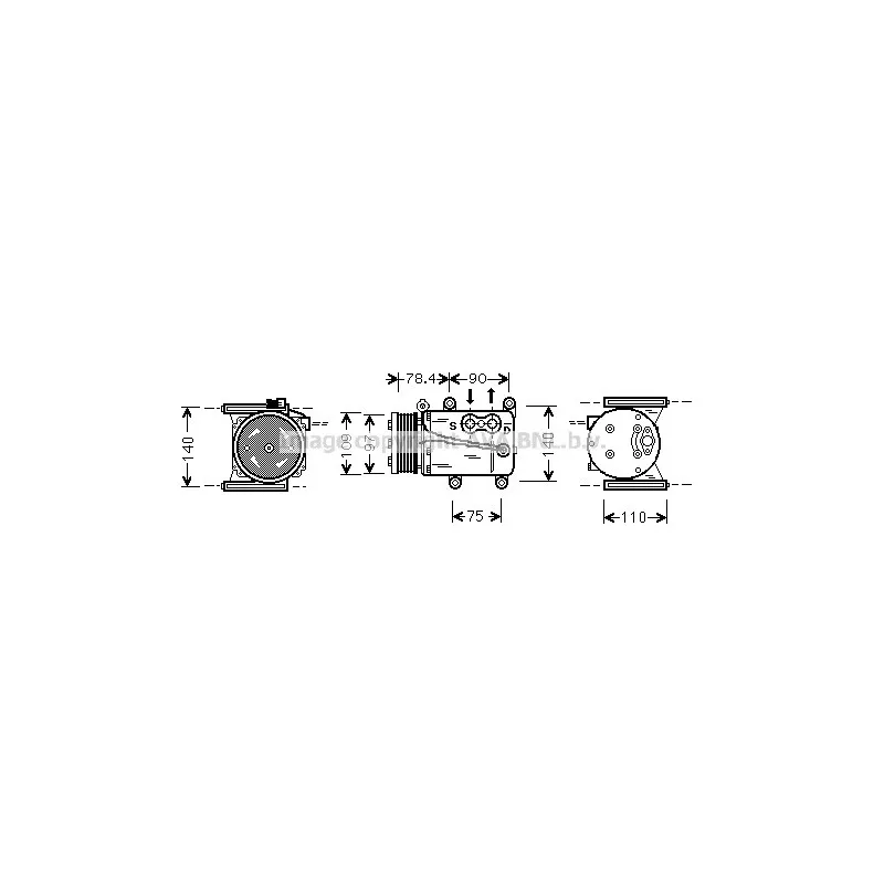 Compresseur, climatisation AVA QUALITY COOLING JRAK034