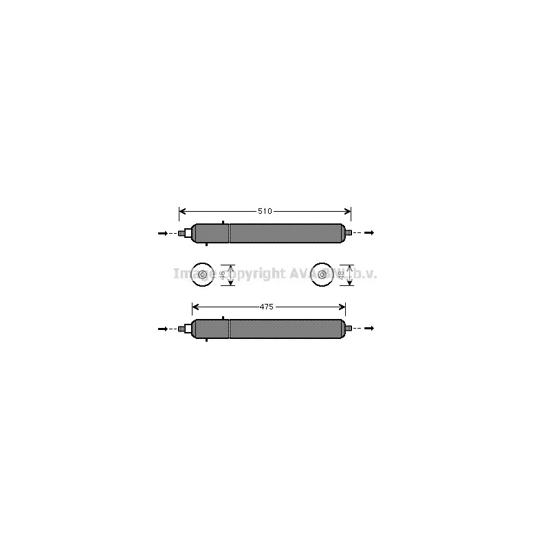 Filtre déshydratant, climatisation AVA QUALITY COOLING JRD002