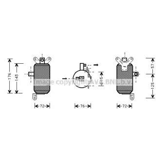 Filtre déshydratant, climatisation AVA QUALITY COOLING JRD021