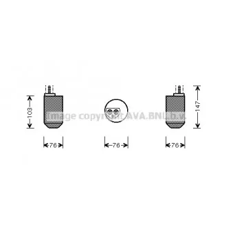 Filtre déshydratant, climatisation AVA QUALITY COOLING JRD028