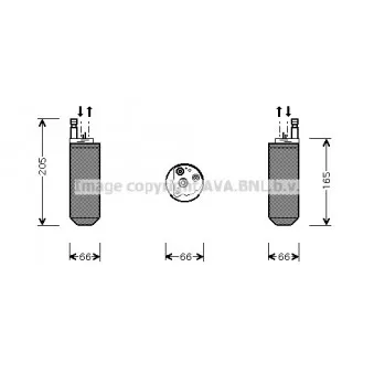 Filtre déshydratant, climatisation AVA QUALITY COOLING JRD029