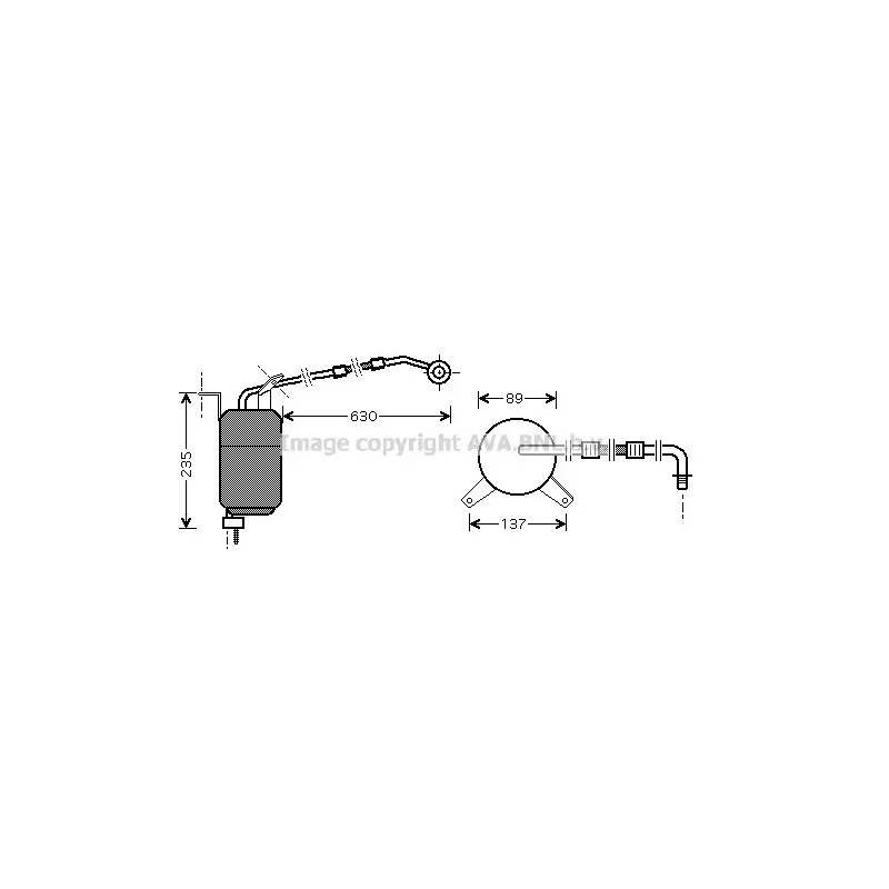 Filtre déshydratant, climatisation AVA QUALITY COOLING JRD033