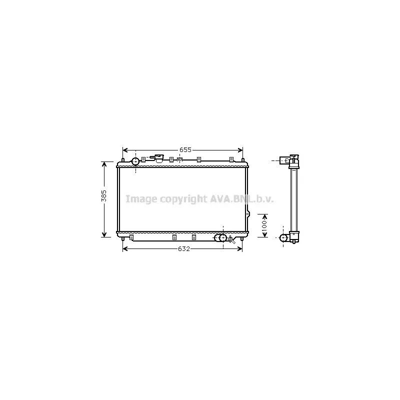 Radiateur, refroidissement du moteur AVA QUALITY COOLING KA2016