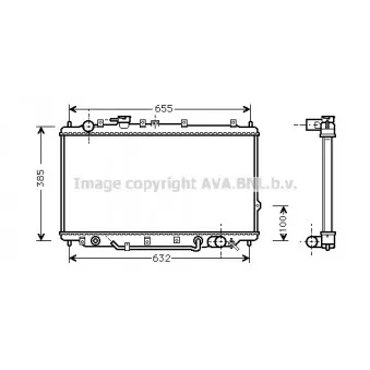 Radiateur, refroidissement du moteur AVA QUALITY COOLING KA2017