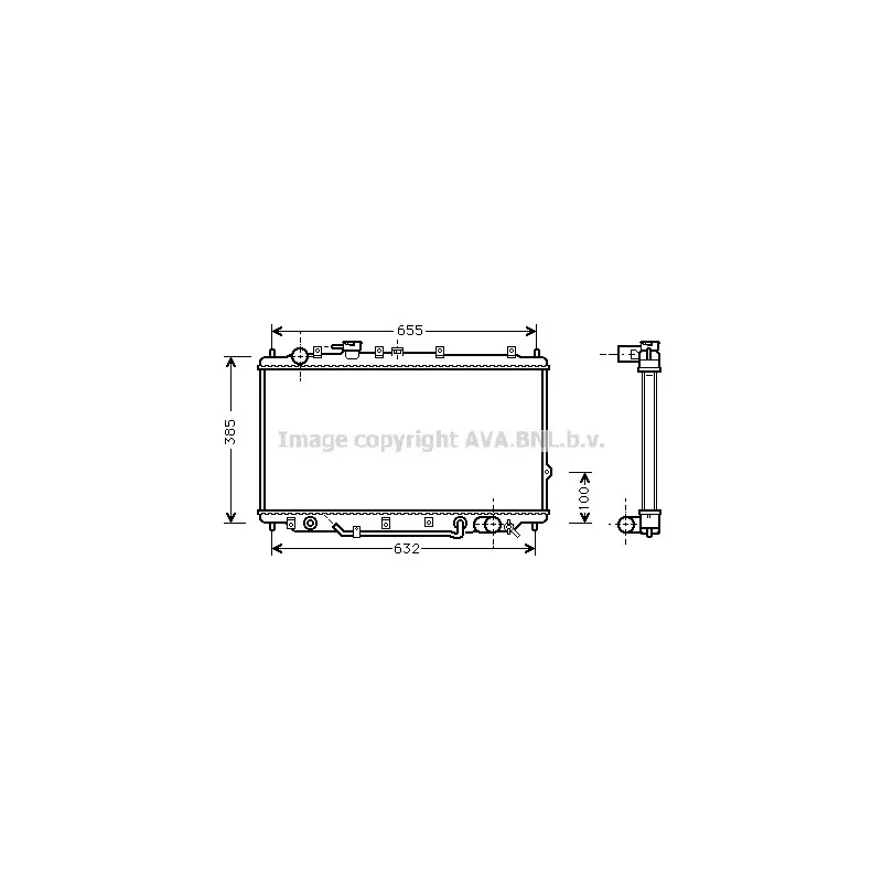 Radiateur, refroidissement du moteur AVA QUALITY COOLING KA2017