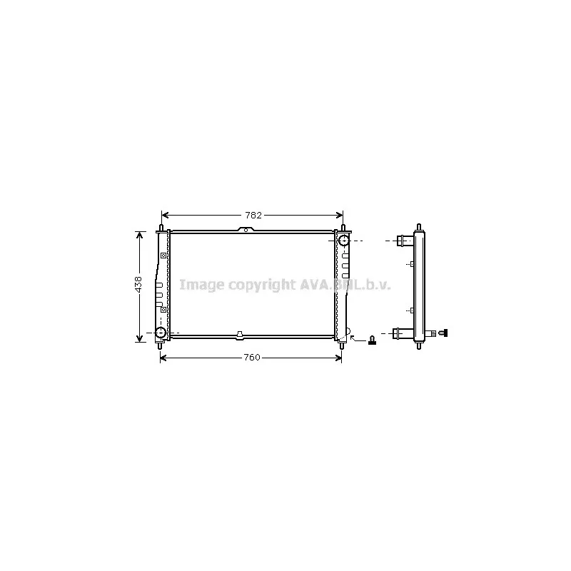 Radiateur, refroidissement du moteur AVA QUALITY COOLING KA2018