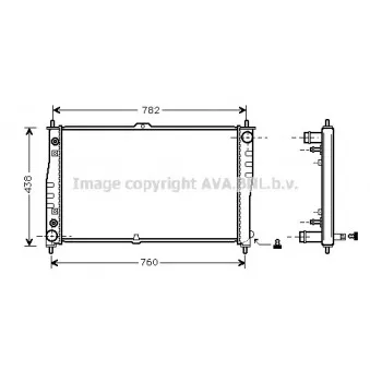 Radiateur, refroidissement du moteur AVA QUALITY COOLING KA2019