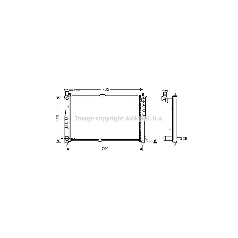 Radiateur, refroidissement du moteur AVA QUALITY COOLING KA2020