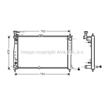 Radiateur, refroidissement du moteur AVA QUALITY COOLING KA2021
