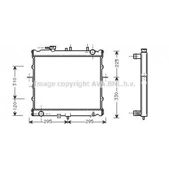 Radiateur, refroidissement du moteur AVA QUALITY COOLING KA2022