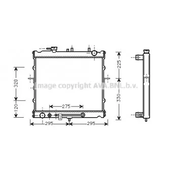 Radiateur, refroidissement du moteur AVA QUALITY COOLING KA2023