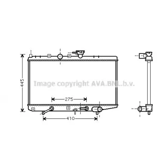 Radiateur, refroidissement du moteur AVA QUALITY COOLING KA2034
