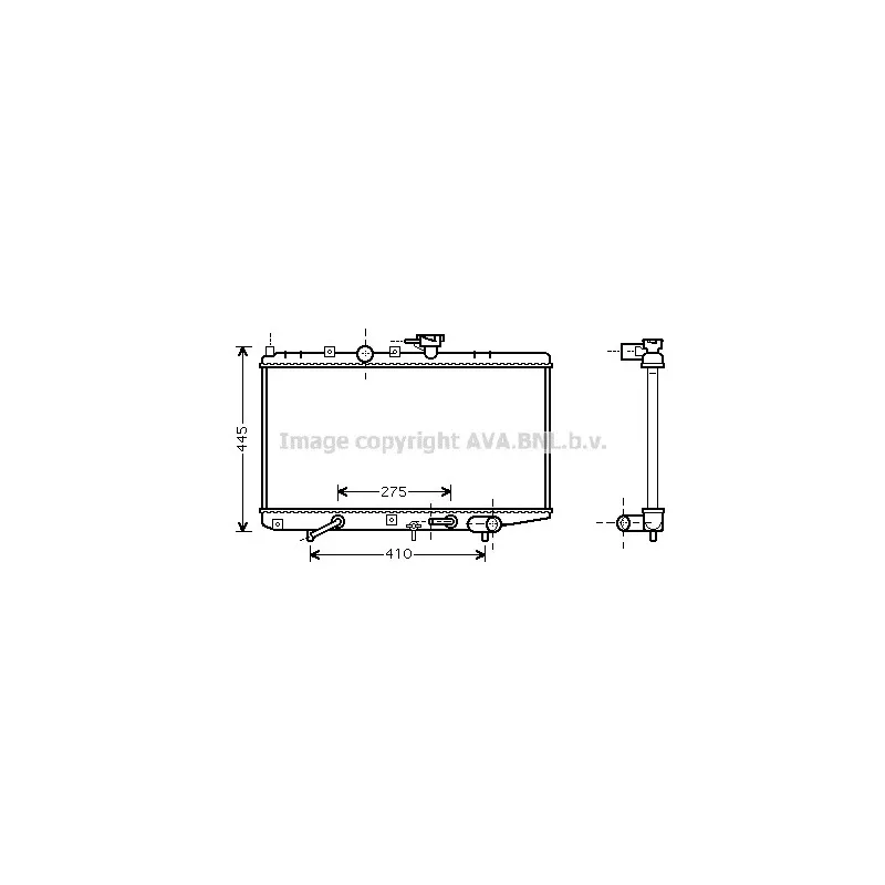 Radiateur, refroidissement du moteur AVA QUALITY COOLING KA2034