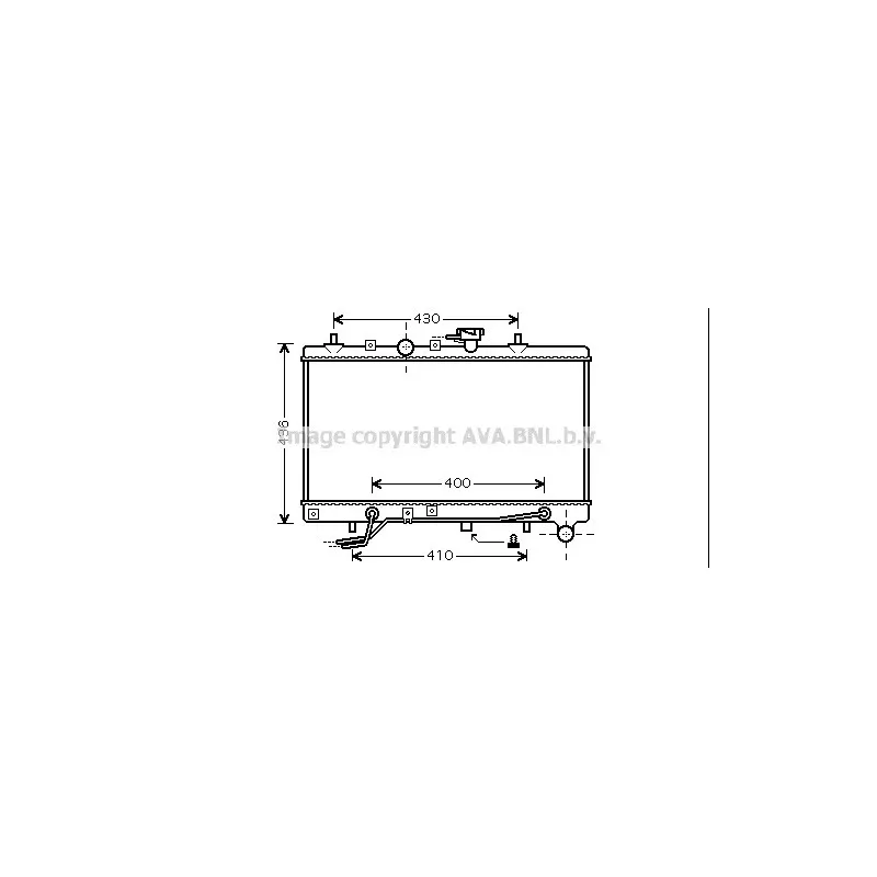 Radiateur, refroidissement du moteur AVA QUALITY COOLING KA2035