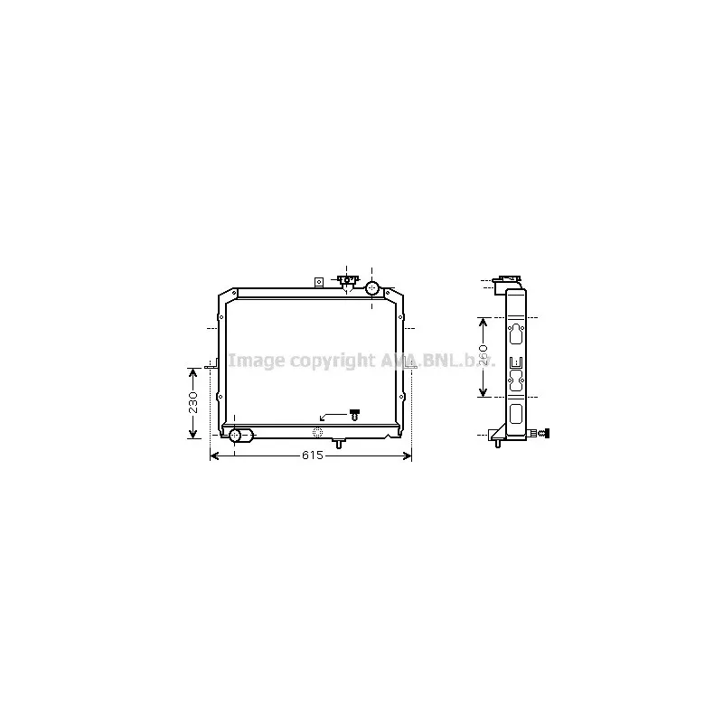 Radiateur, refroidissement du moteur AVA QUALITY COOLING KA2036
