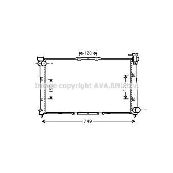 Radiateur, refroidissement du moteur AVA QUALITY COOLING KA2039