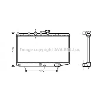 Radiateur, refroidissement du moteur AVA QUALITY COOLING KA2050