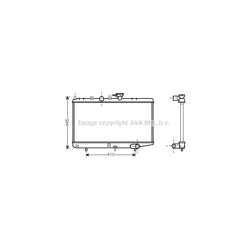 Radiateur, refroidissement du moteur AVA QUALITY COOLING KA2050