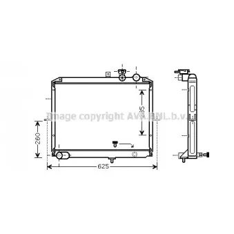 Radiateur, refroidissement du moteur AVA QUALITY COOLING