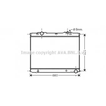 Radiateur, refroidissement du moteur AVA QUALITY COOLING KA2055