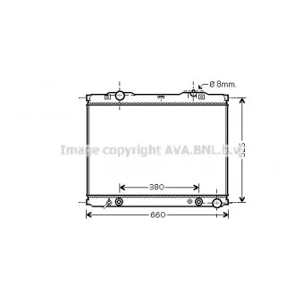Radiateur, refroidissement du moteur AVA QUALITY COOLING KA2056