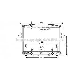 Radiateur, refroidissement du moteur AVA QUALITY COOLING KA2057