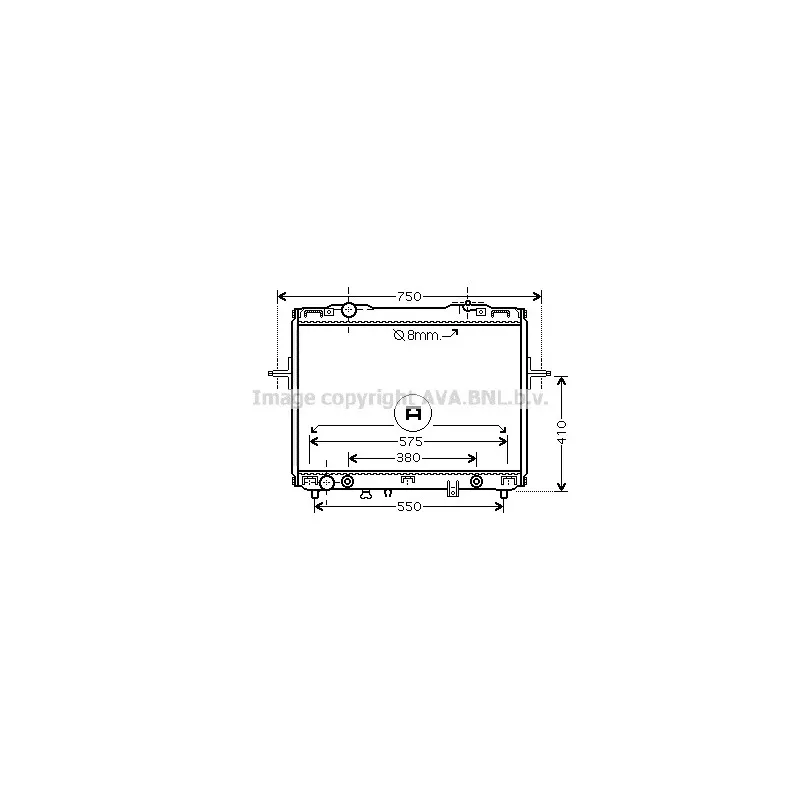 Radiateur, refroidissement du moteur AVA QUALITY COOLING KA2057