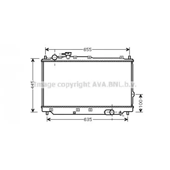 Radiateur, refroidissement du moteur AVA QUALITY COOLING KA2059