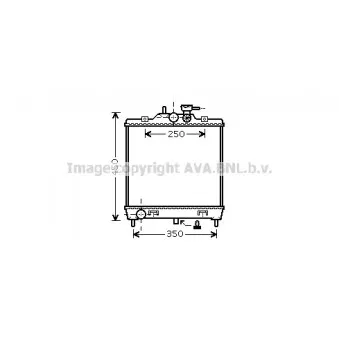 Radiateur, refroidissement du moteur AVA QUALITY COOLING KA2063