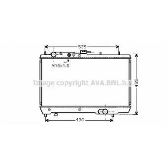 Radiateur, refroidissement du moteur AVA QUALITY COOLING
