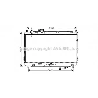 Radiateur, refroidissement du moteur AVA QUALITY COOLING KA2070