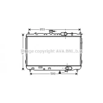 Radiateur, refroidissement du moteur AVA QUALITY COOLING KA2072