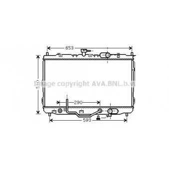 Radiateur, refroidissement du moteur AVA QUALITY COOLING KA2073