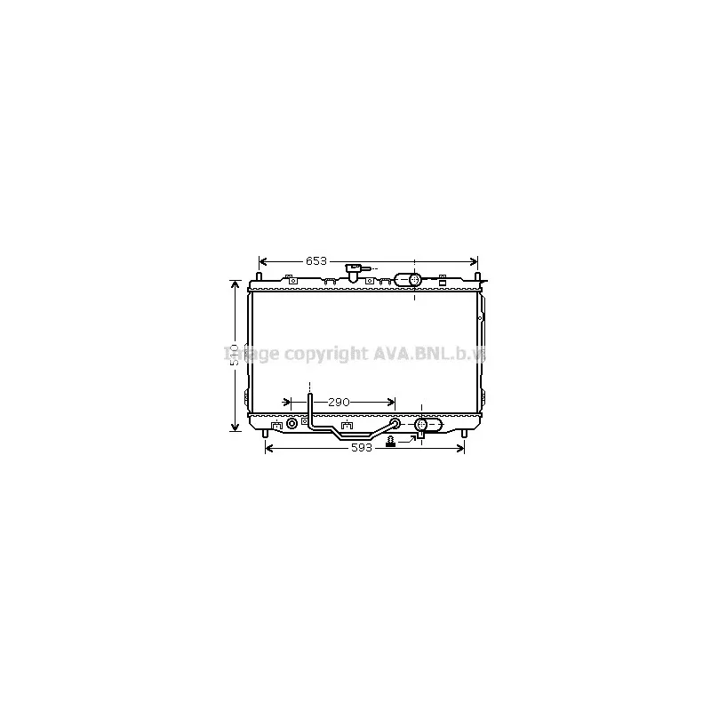 Radiateur, refroidissement du moteur AVA QUALITY COOLING KA2073