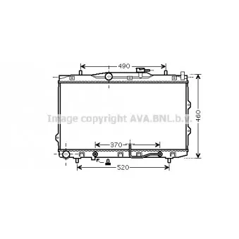 Radiateur, refroidissement du moteur AVA QUALITY COOLING KA2075