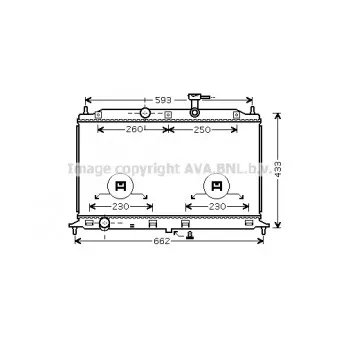 Radiateur, refroidissement du moteur AVA QUALITY COOLING KA2077
