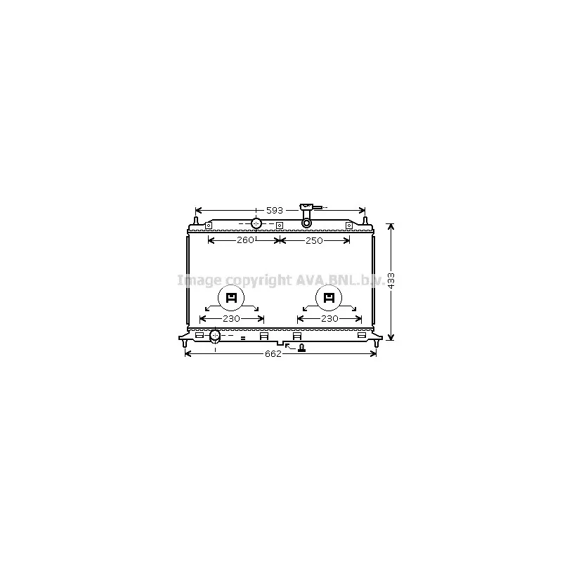 Radiateur, refroidissement du moteur AVA QUALITY COOLING KA2077