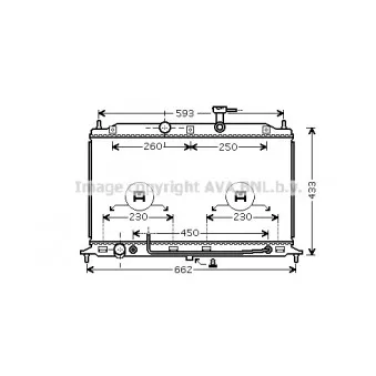 Radiateur, refroidissement du moteur AVA QUALITY COOLING KA2078