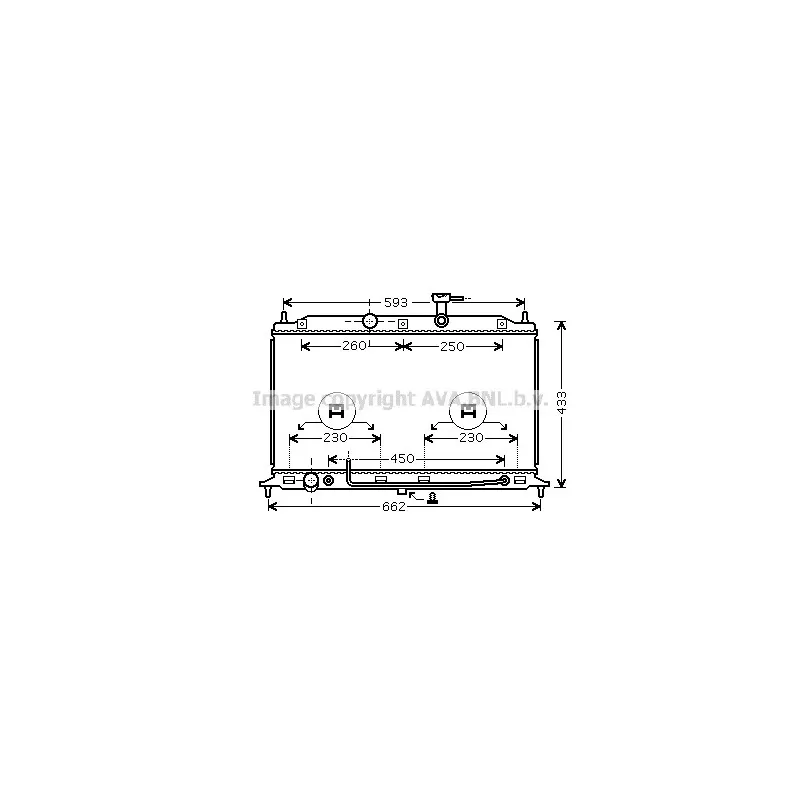 Radiateur, refroidissement du moteur AVA QUALITY COOLING KA2078