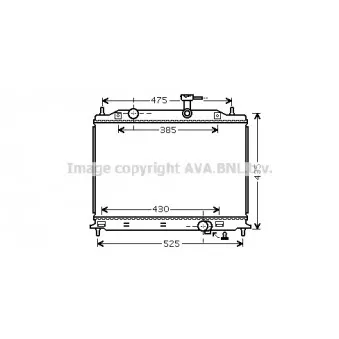 Radiateur, refroidissement du moteur AVA QUALITY COOLING KA2079