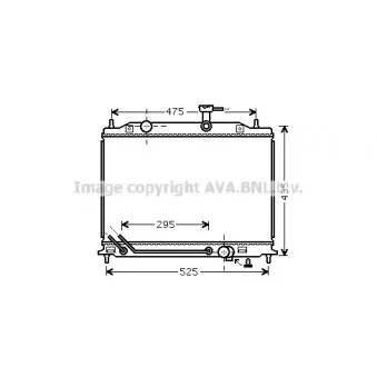 Radiateur, refroidissement du moteur AVA QUALITY COOLING KA2080