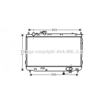 Radiateur, refroidissement du moteur AVA QUALITY COOLING KA2084