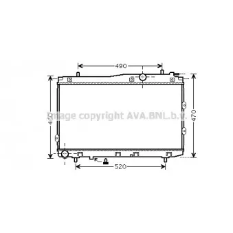 Radiateur, refroidissement du moteur AVA QUALITY COOLING KA2086