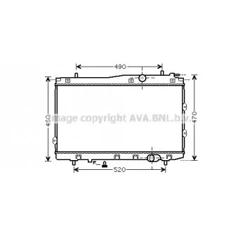 Radiateur, refroidissement du moteur AVA QUALITY COOLING KA2087
